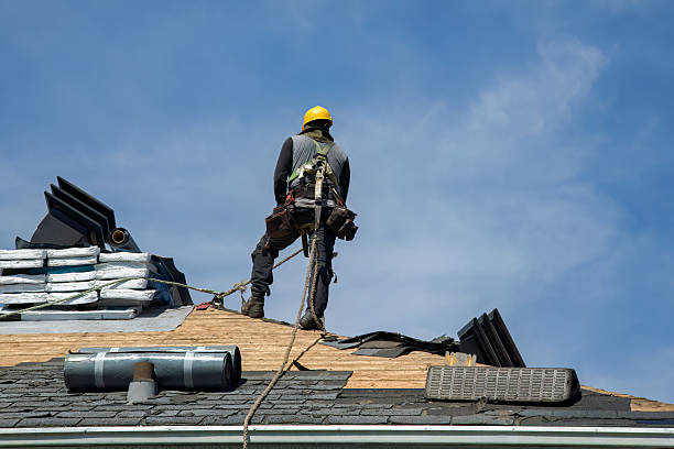 Professional Gutter Installation technician working in North Adams, MA